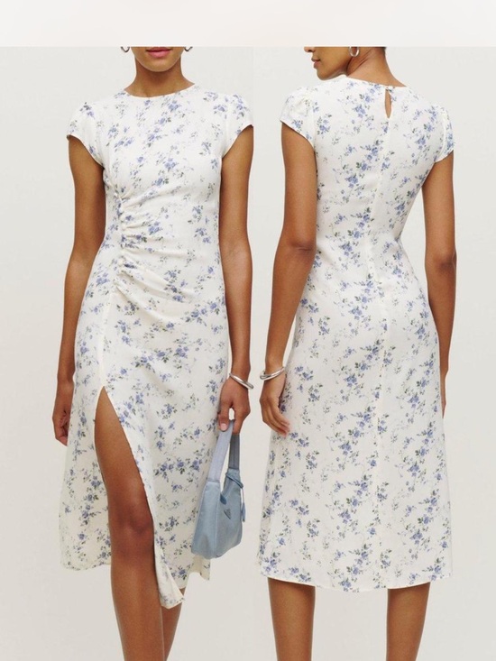 Reformation Dresses & Skirts - Reformation Midi Dress with Blue Floral Print